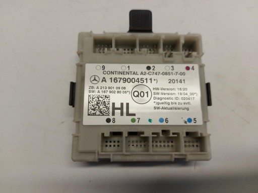 MERCEDES W213 E300de Kombi module control unit door A1679004511