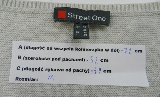 STREET ONE sweter męski 100% bawełna modny M 10766108978 Odzież Męska Swetry TJ WRWPTJ-3
