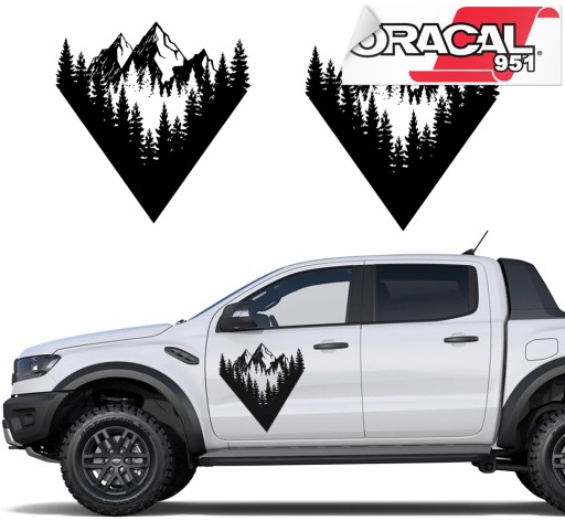 НАЛІЙКИ НА АВТОМОБІЛЬ ЛІСОВІ ДЕРЕВА 2шт 96Х94см