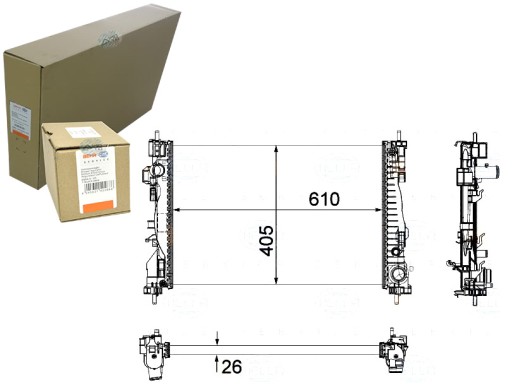 BRH8MK 376 - РАДИАТОР ДВИГАТЕЛЯ BEHR-HELLA - СИСТЕМА ОХЛАЖДЕНИЯ SI