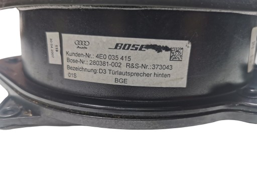 speaker door left right rear part AUDI A8 D3 4E0035415