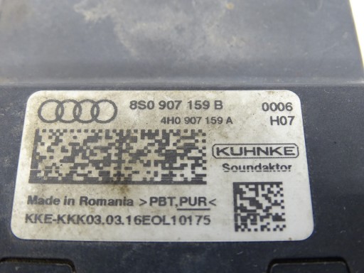 Unité de contrôle DZWIEKU Moteur de l’échappement AUDI TT 8S 8S0907159B