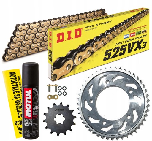 DID525VX3G&B-112 SUNF422-17 - КОМПЛЕКТ ПРИВОДА DID APRILIA ETV1000 CAPONORD