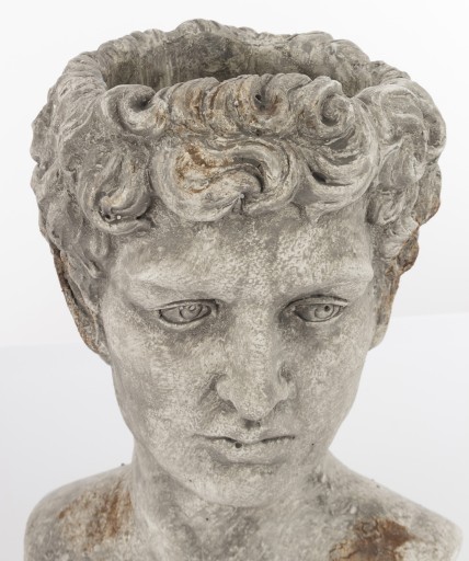 ЦВЕТОЧНЫЙ ГОРШОК КРЫШКА ГОЛОВЫ ТОРС СКУЛЬПТУРА ВИНТАЖ АНТИЧНАЯ H31 СМ ДЛЯ БАЛКОНА ТЕРРАСЫ