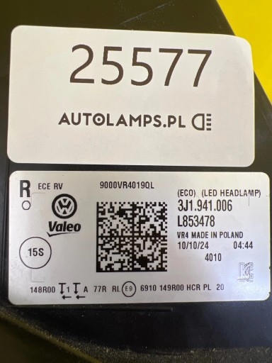 light right VW Passat B9 Full Led 3J1941006