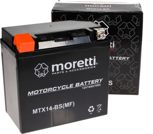 Аккумуляторная батарея Moretti YTX14-BS / MTX14-BS