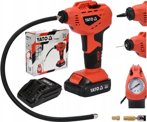 АКУМУЛЯТОРНИЙ КОМПРЕСОРНИЙ ПІСТОЛЕТ НАДУВАННЯ YATO 18В