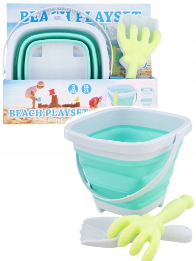 НАБІР ПІСОЧНИЦЯ ВІДРО СКЛАДНЕ 3 ЕЛЕМЕНТА