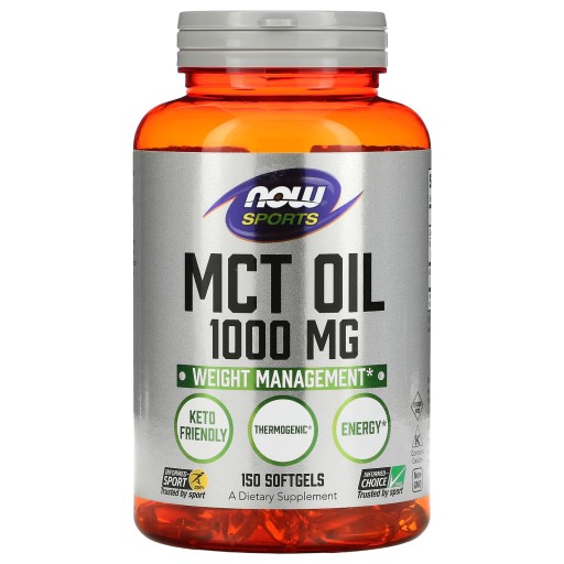 NOW SPORTS Olej MCT 1000mg Kontrola hmotnosti 150 Kaps