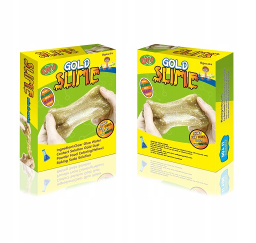 Набір золотистого слизу з блискітками