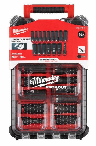 НАБОР НАСАДОК MILWAUKEE LONG IMPACT 1/2