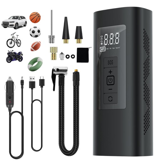ЕЛЕКТРОВЕЛОСИПЕДНИЙ НАСОС ДЛЯ АВТОМОБІЛЯ ВЕЛОСИПЕДНИЙ КОМПРЕСОР УЛЬТРА ПОТУЖНИЙ 54W