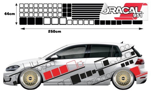 Наклейки для авто тема квадраты 2 листа 951