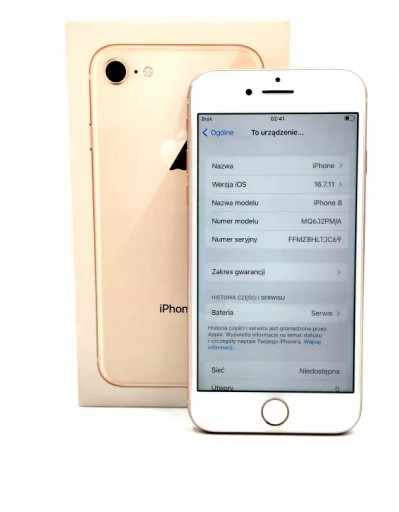 Smartfon Apple iPhone 8 2 GB / 256 GB 4G (LTE) złoty • Cena