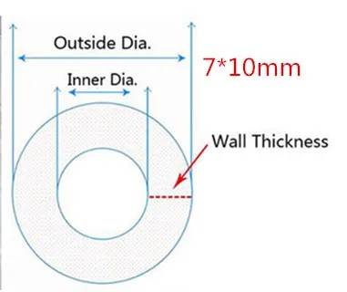 5714652993843 - Стиль 7x10 мм 3-метрова харчова силіконова трубка