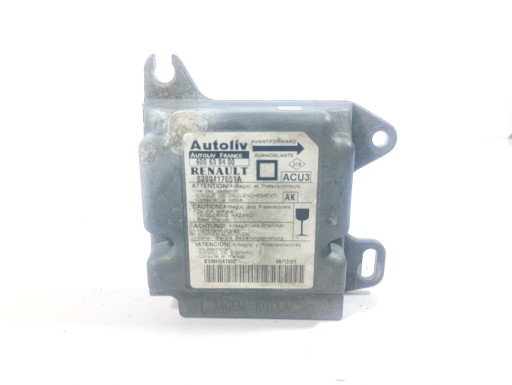 Renault Megane 1 e 95-03 SENSOR modulo airbag POWIETRZNEJ airbag 600639400
