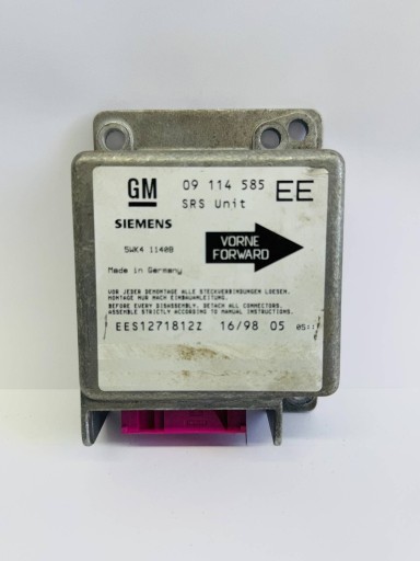 OPEL CORSA B module SENSOR airbag 09114585
