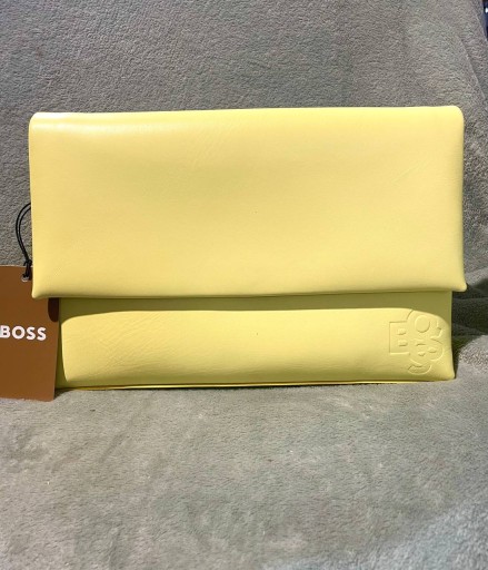 Kožená kabelka Hugo Boss madeira clutch-n