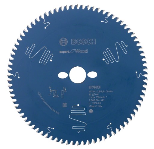 ПИЛЬНЫЙ ДИСК BOSCH WIDI 254 x 30 80 EXPERT по дереву