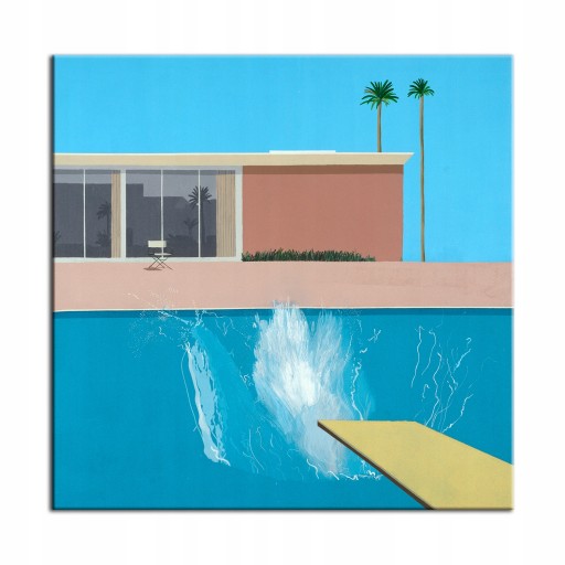 デイビッドホックニー　A Bigger Splash David Hockney - A bigger splash, kolorowy obraz • Cena, Opinie