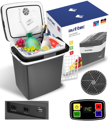 ЭЛЕКТРИЧЕСКИЙ АВТОМОБИЛЬНЫЙ ХОЛОДИЛЬНИК 12В 230В 32Л OUTTEC