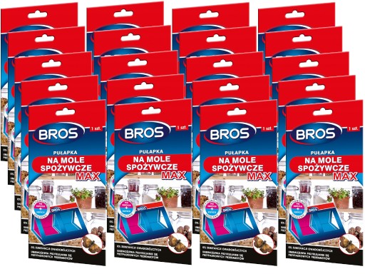 20x LEP PUŁAPKA KLEJ NA MOLE SPOŻYWCZE BROS MAX (5904035200488 