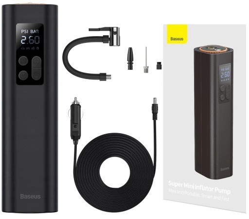 BASEUS КОМПРЕССОР АВТОМОБИЛЬНЫЙ КОМПРЕССОР ВОЗДУШНЫЙ НАСОС 12V