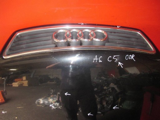 AUDI A6 C5 4B 4B2 nero GRIGLIA Coperchio cofano PORTELLONE POSTERIORE COFANO Motore LZ9W 1997-2001