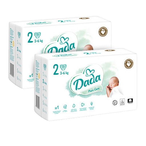 Підгузки Dada Pure Care розмір 2 3-6 кг 35 шт.