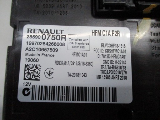 module control unit RENAULT CLIO V 1,0TCE 285907750R
