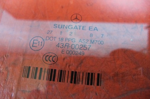 MERCEDES S-KLASA W221 LONG window door right rear part SUNGATE KLEJONA PODWOJNA