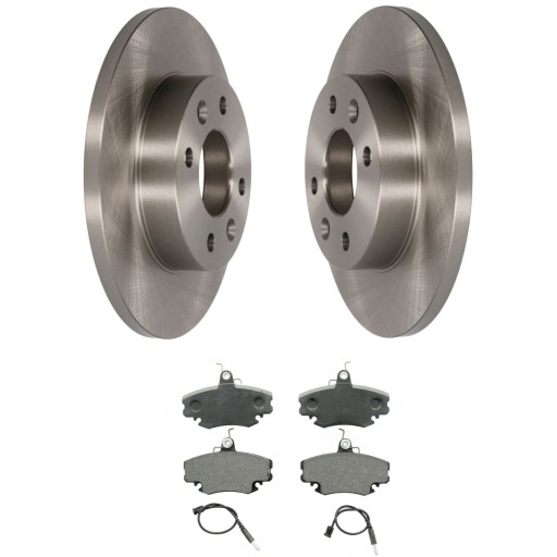 2x 214 - ДИСКИ + КОЛОДКИ ПЕРЕДНИЕ DACIA LOGAN SANDERO CLIO II