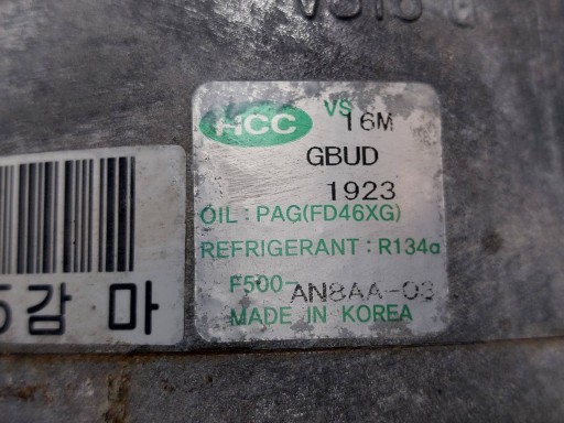 compressor compressor; of the air conditioning KIA PROCEED and LIFT F500-AN8AA-03