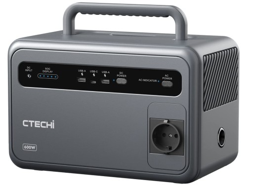Портативна електростанція 600w ac/dc/usb c/qc3.0