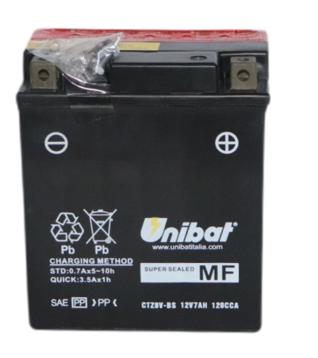 Аккумулятор Unibat CTZ8V-BS 7Ah 120A P+ 12V