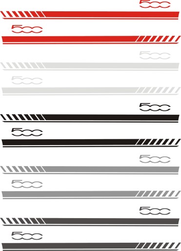 Fiat 500 Abarth ремені 180см Тюнінг наклейки кольору