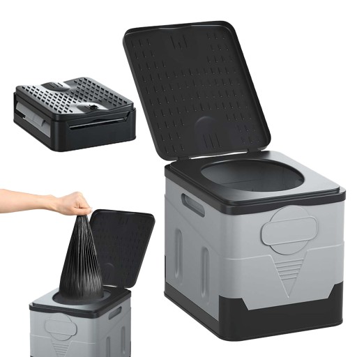 6SP0324++OPH - ТУАЛЕТ ВІДКРИТИЙ ПОРТАТИВНИЙ СКЛАДАНИЙ АВТОМОБІЛЬ ПОДОРОЖІ КЕМПІНГ 20L 200KG