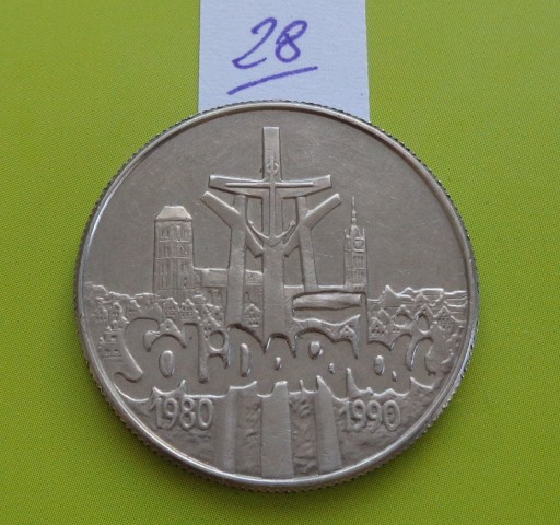 10 000 złotych z 1990 roku , SOLIDARNOŚĆ