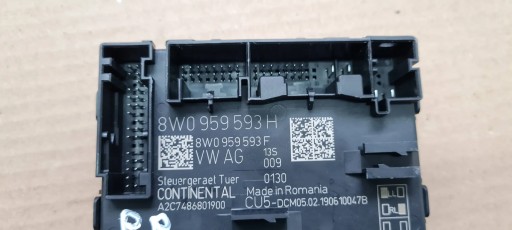 A4 B9 8W module control unit door front 8W0959593H A5 8W