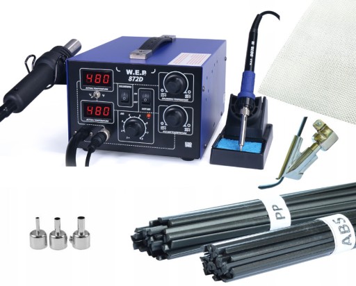 Сварочный аппарат пластмассы 872Д + сопел ботинка пластиковая сетка