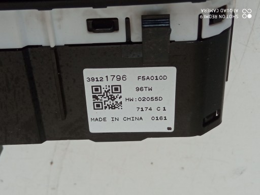 OPEL INSIGNIA B interruttore luci 39121796