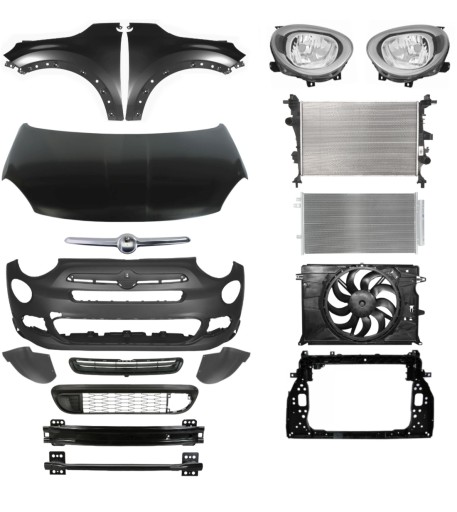 Inny26 - Fiat 500X 14- Ремень бампера, капот, крыло, КОМПЛЕКТ ДЕТАЛЕЙ