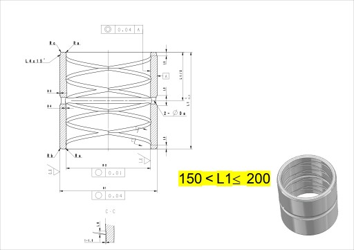 ЗАКАЛЕННАЯ СТАЛЬНАЯ ВТУЛКА 110X140X160 # BIELAK