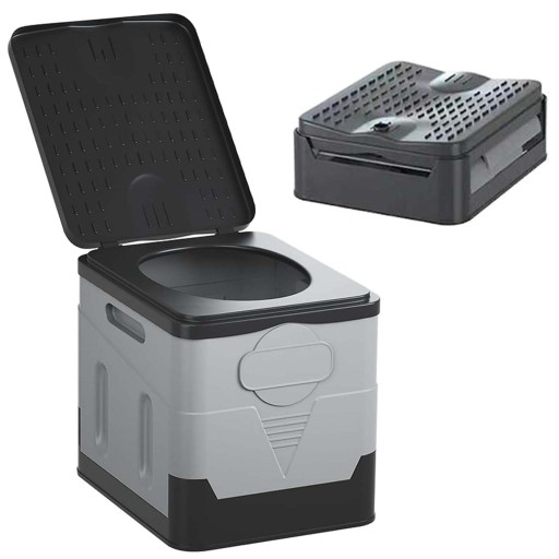 ПОРТАТИВНИЙ ТУРИСТИЧНИЙ ТУАЛЕТ СКЛАДАНИЙ ТУАЛЕТ ВІДРО 20Л ДЛЯ ЗОВНІШНЬОГО КЕМПІНГУ