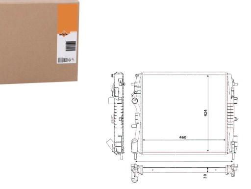 NRF53938/RS7 - РАДІАТОР ДВИГУНА NRF NRF, 53938