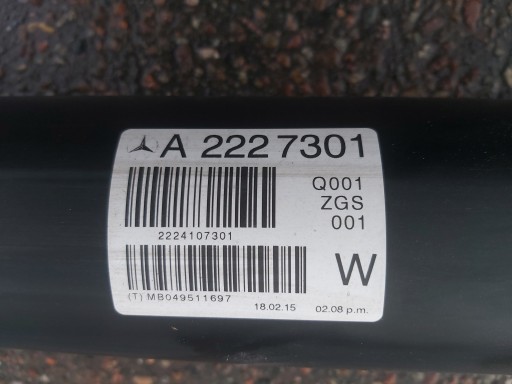 cardan A2227301 2224107301 MERCEDES W222 3.0 CDI BDB!!