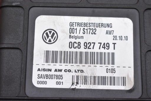 control unit gearboxes of the gear 0C8927749T PORSCHE CAYENNE 2 II 92A 7P5 3.0 TDI