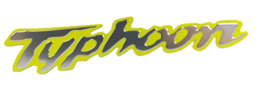 2H0 - PIAGGIO TYPHOON наклейка емблема задня права 18+