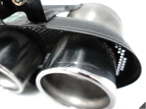 FERRARI 458 ITALIA / SPIDER 09-15 pipe end of an exhaust CHROM grid grille