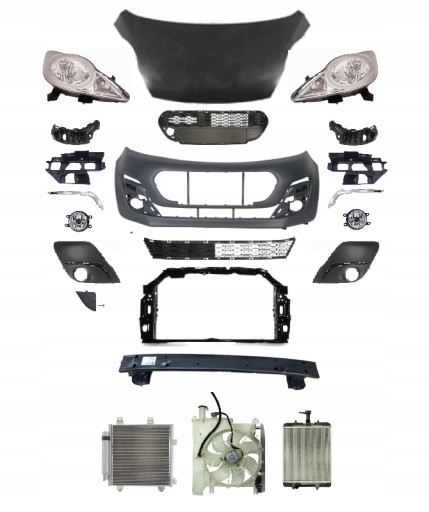 PGT107FLKPLPRZ - PEUGEOT 107 LIFT 2012-2014 В КОМПЛЕКТЕ ПЕРЕДНИЙ БАМПЕР